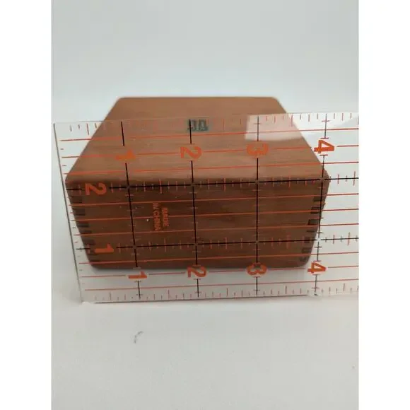 James Avery Wooden Jewelry Box 4x4x2 Dovetail Trinket Keepsake Original Box - Picture 3 of 3